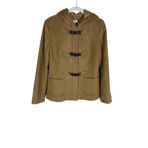 Women's Loft Brown Wool zip up Jacket Size 8